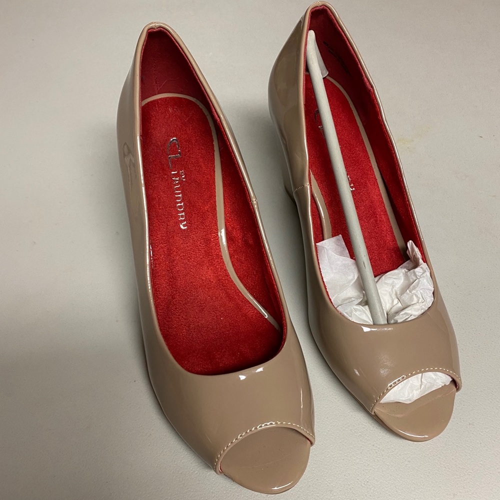 Clay Laundry Open Toe Wedges